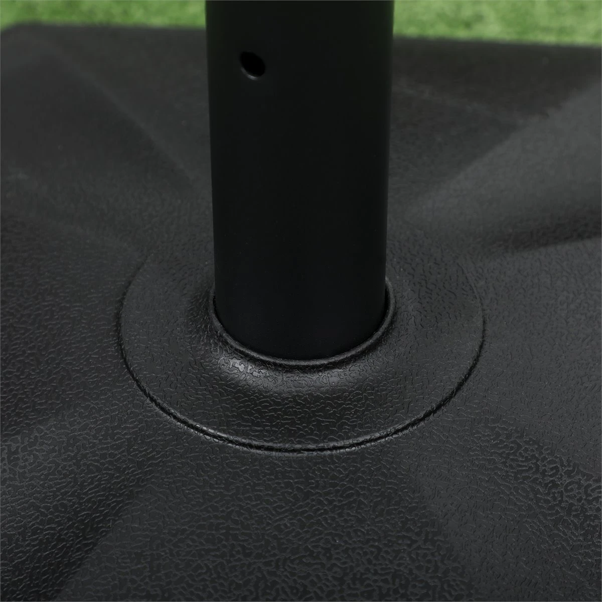 Outsunny Base De Sombrilla Peso 18 Kg Soporte Para Parasol De Cemento Para Mástil De Ø32/34/38 Mm Pie De Parasol Para Jardín Balcón 46x46x39 Cm Negro - Imagen 7