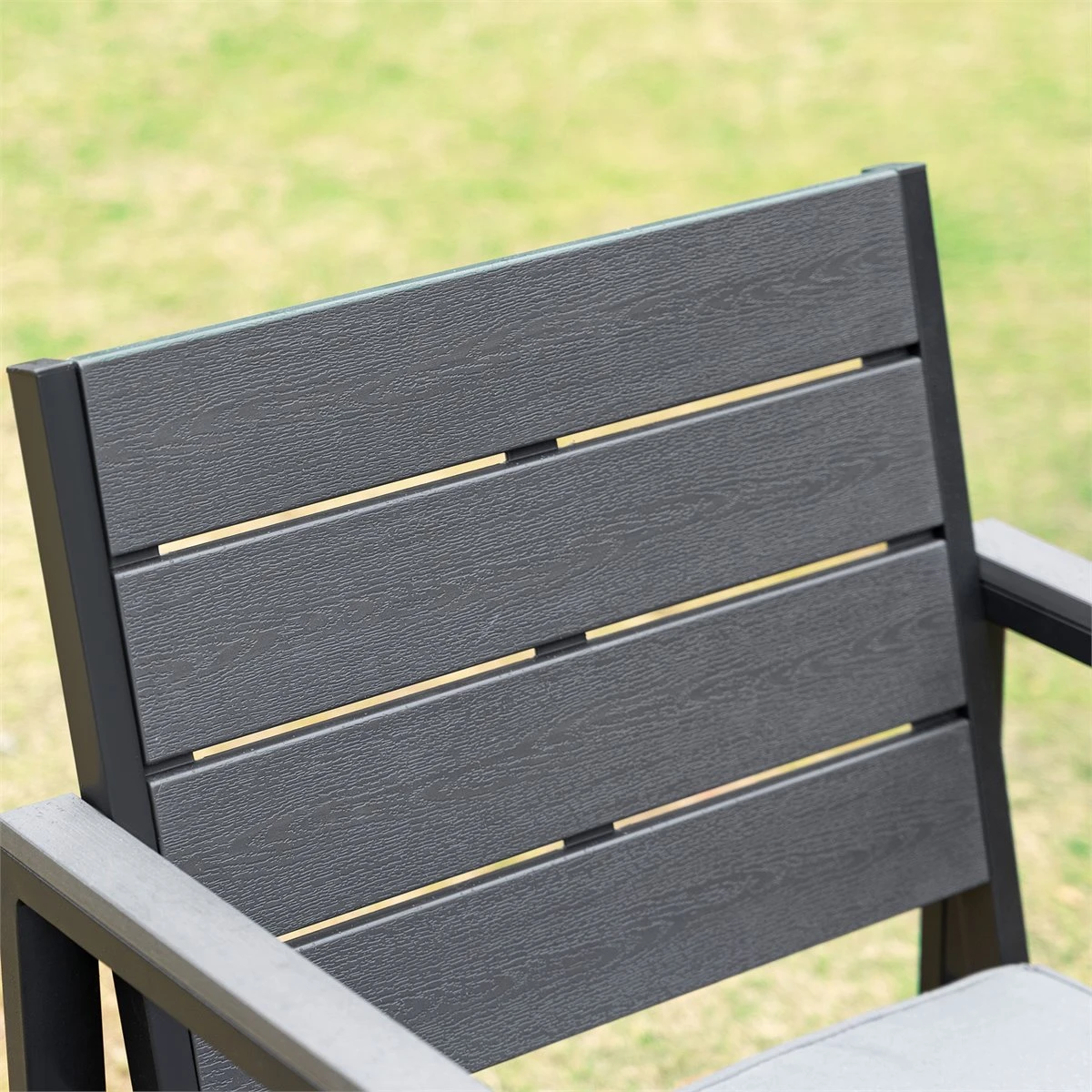 Outsunny Conjunto De Muebles De Jardín 4 Piezas Mesa De Centro Banco De 2 Plazas Y 2 Sillas Con Cojines Desenfundables Y Marco De Acero Para Terraza Exterior 113x65x78 Cm Gris - Imagen 9