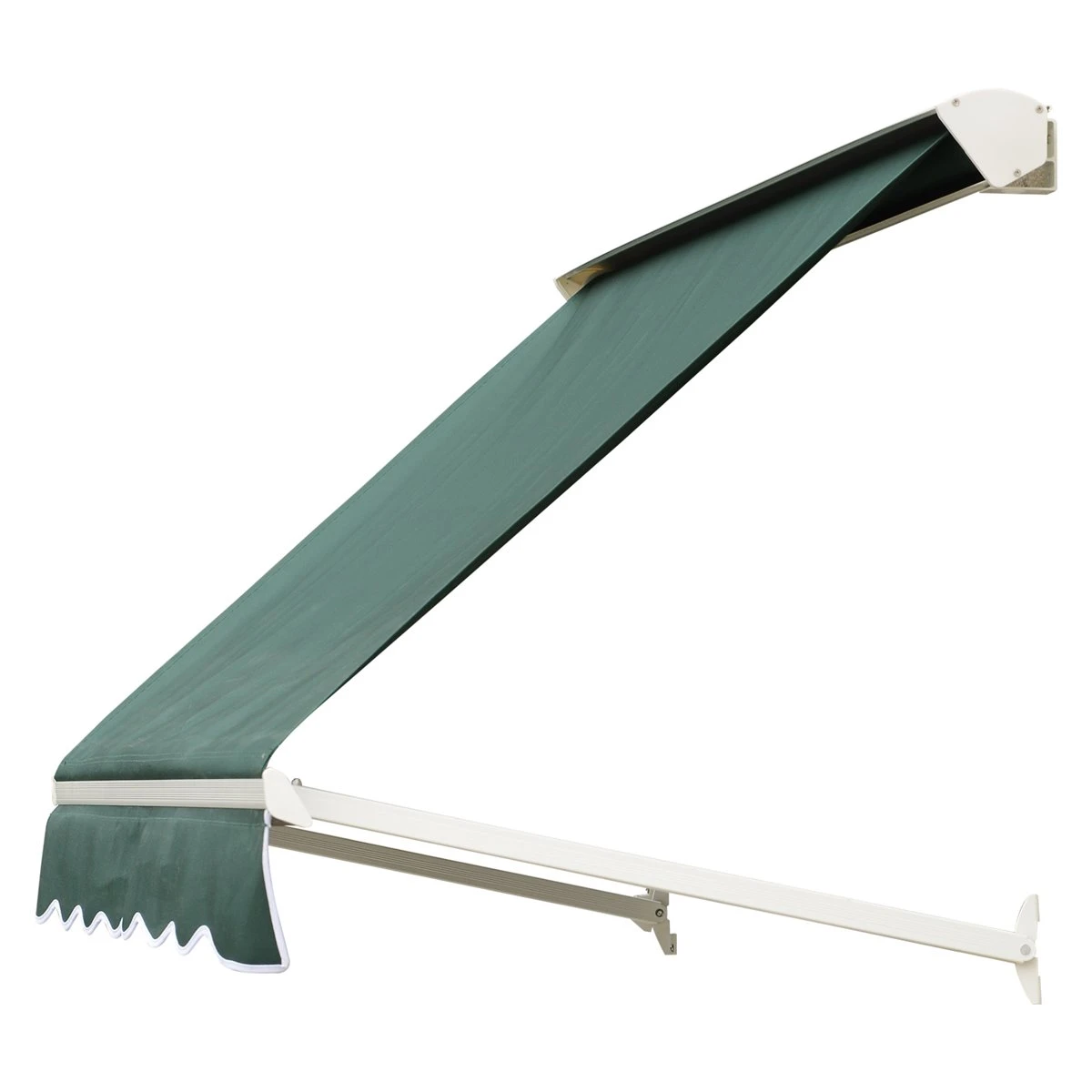 Outsunny Toldo De Ventana Toldo Manual De Aluminio Retráctil Para Exterior Toldo De Balcón Ángulo Ajustable Impermeable Tela De Poliéster 180x70cm Verde - Imagen 8