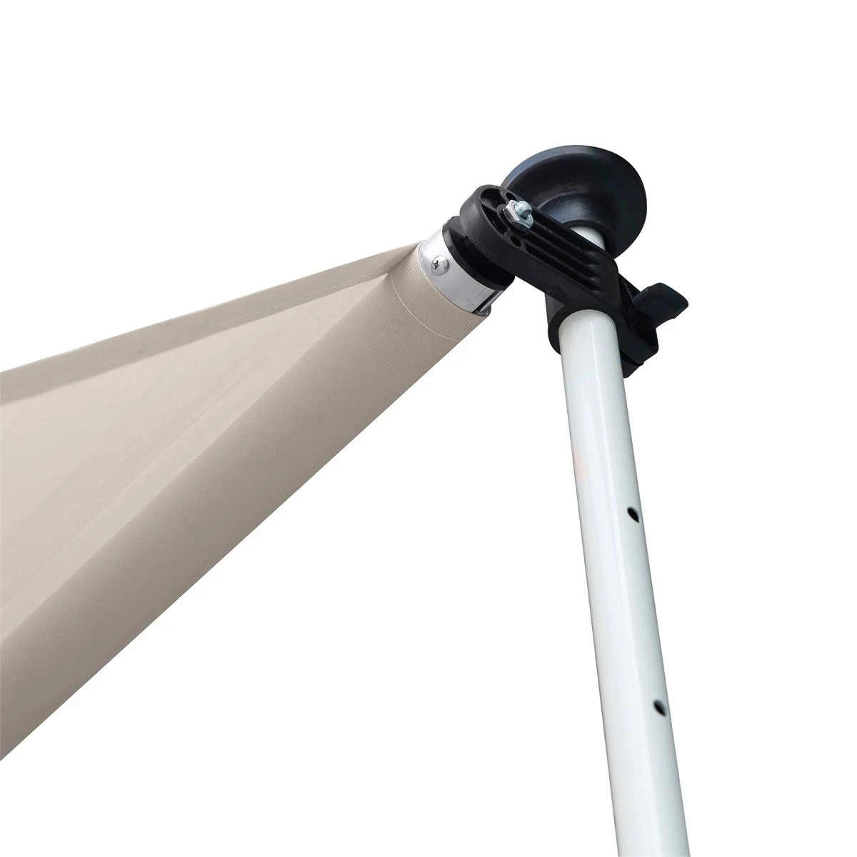 Outsunny Toldo Manual Retráctil Para Exterior 400x120x170-280 Cm Toldo Enrollable Altura Ajustable Con Manivela Protección Solar Para Terraza Balcón Jardín Beige - Imagen 4