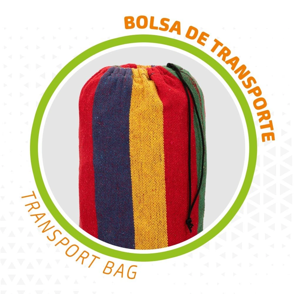 Hamaca De Algodón Portátil Para Jardín Aktive - Imagen 3