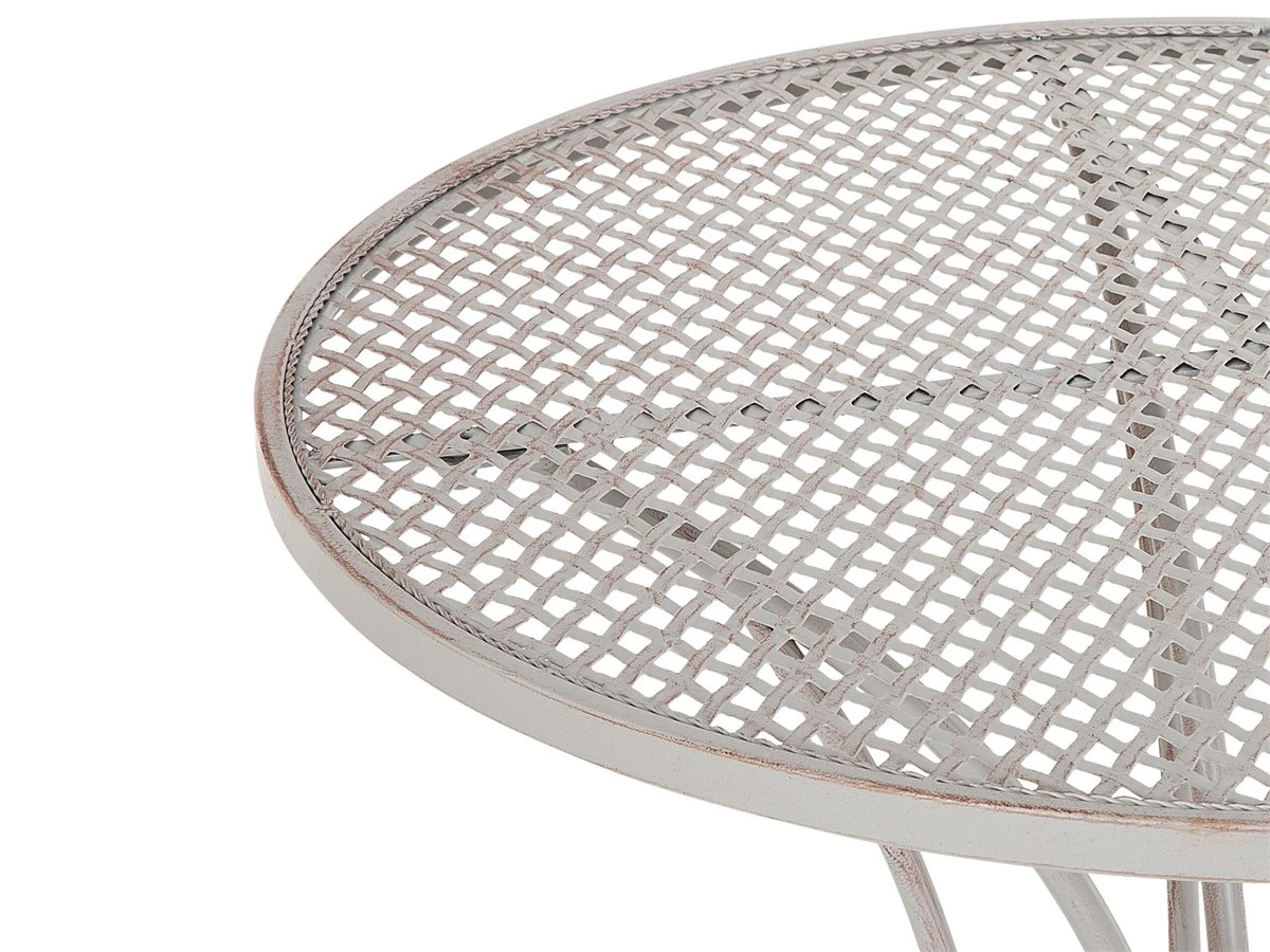 Mesa De Jardín De Metal Gris Claro ⌀ 71 Cm CILENTO - Imagen 6