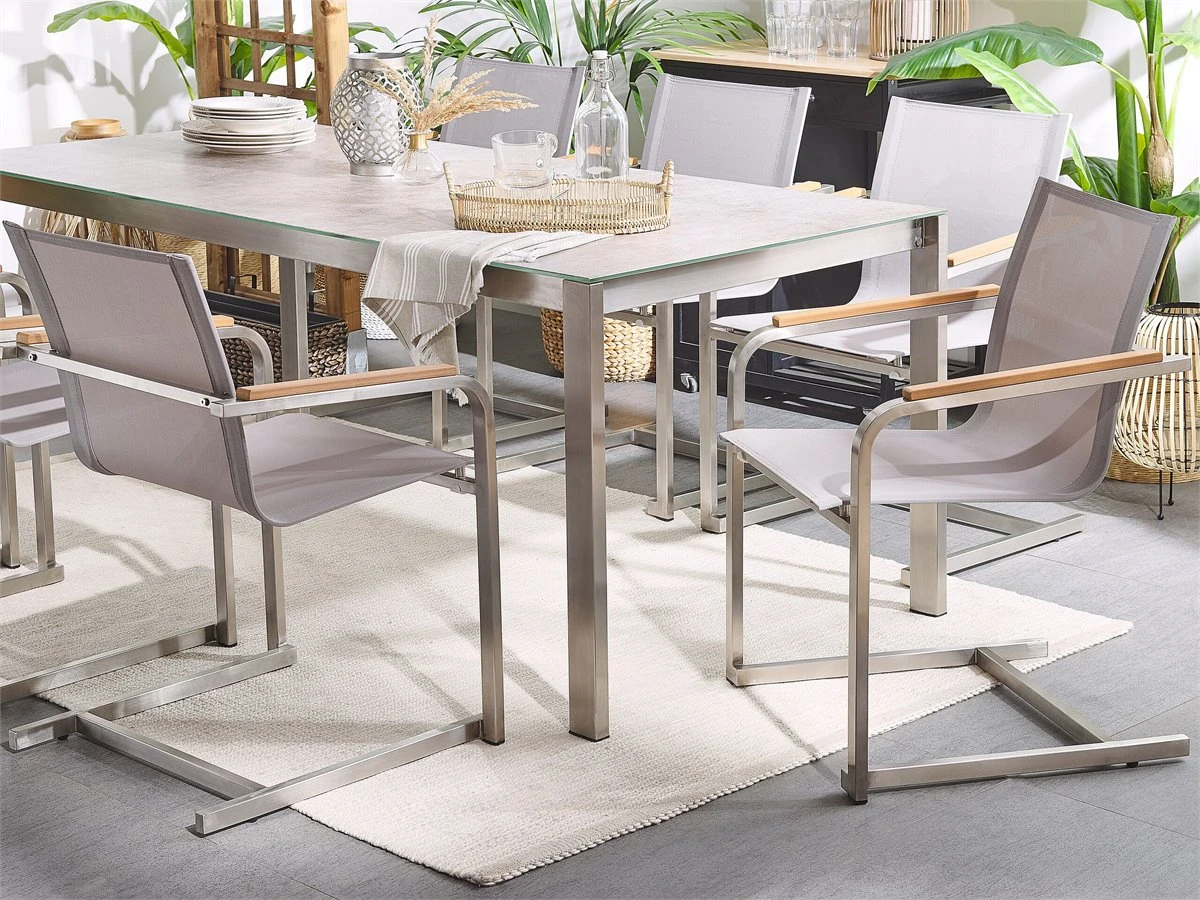 Conjunto De 2 Sillas De Jardín Beige COSOLETO - Imagen 4