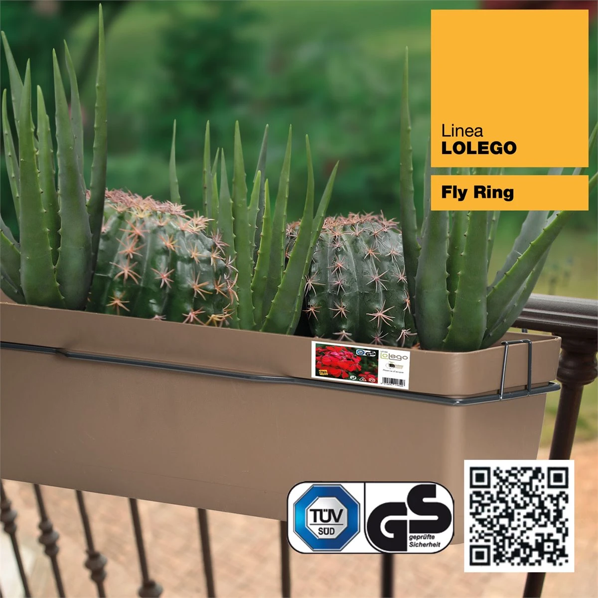 Jardinera 40 Cm Con Soporte Perimetral Metálico - Imagen 2