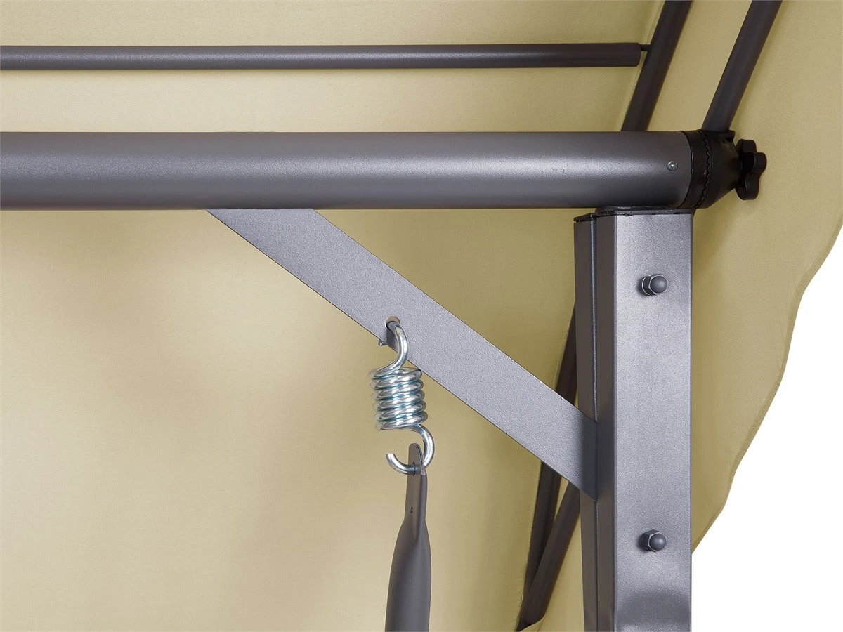 Columpio De Jardín De 3 Plazas En Beige GARBO - Imagen 11