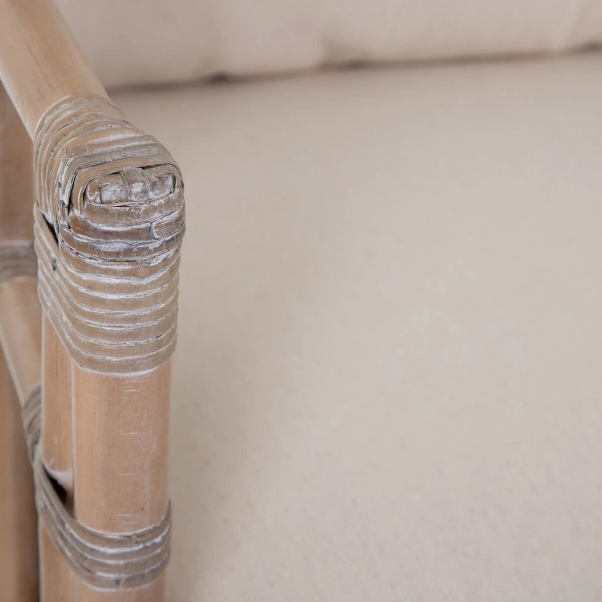 Sofá 127 X 73 X 64 Cm Natural Ratán - Imagen 4