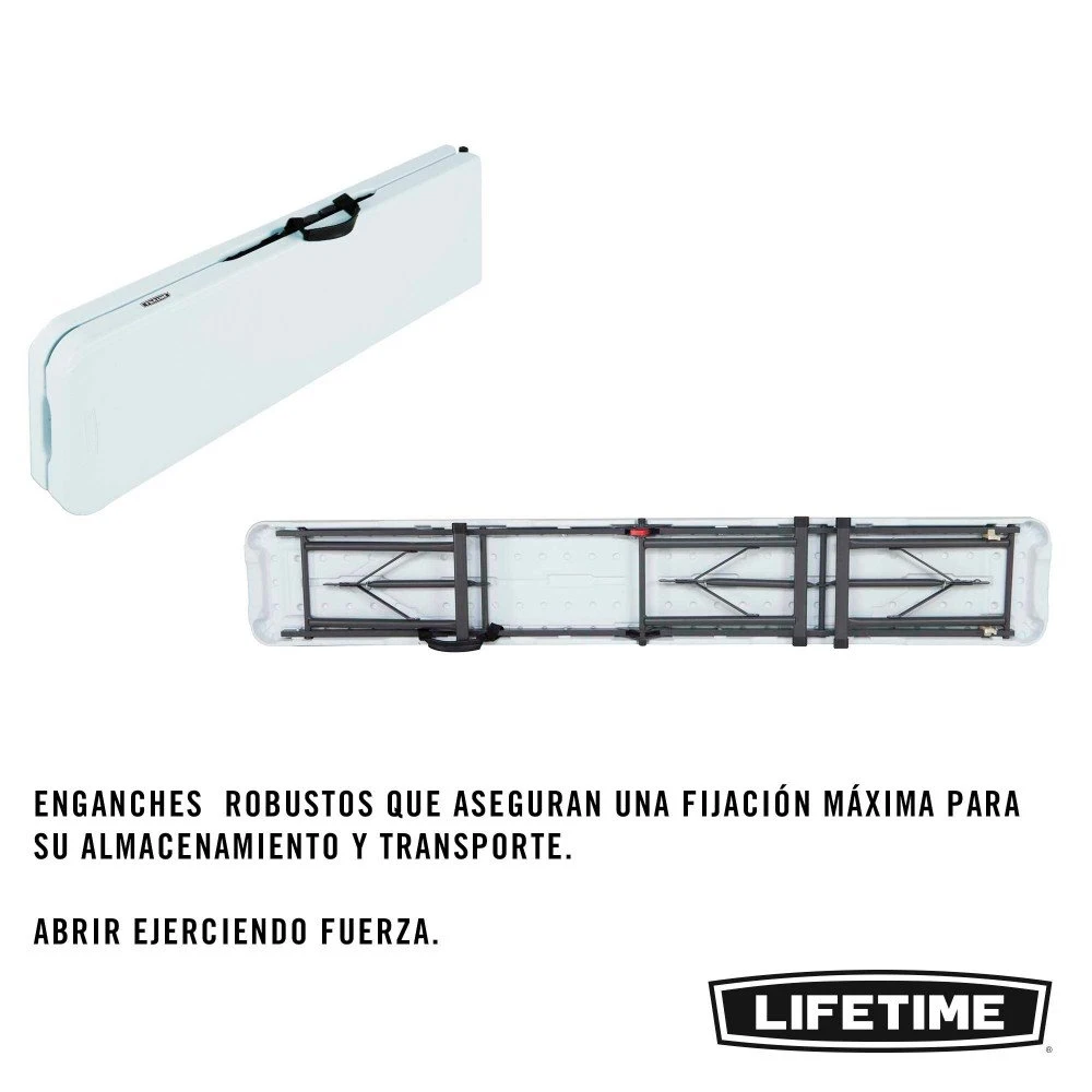 Banco Plegable Ultrarresistente 454 Kg LIFETIME 183x29x42 Cm UV100 - Imagen 2