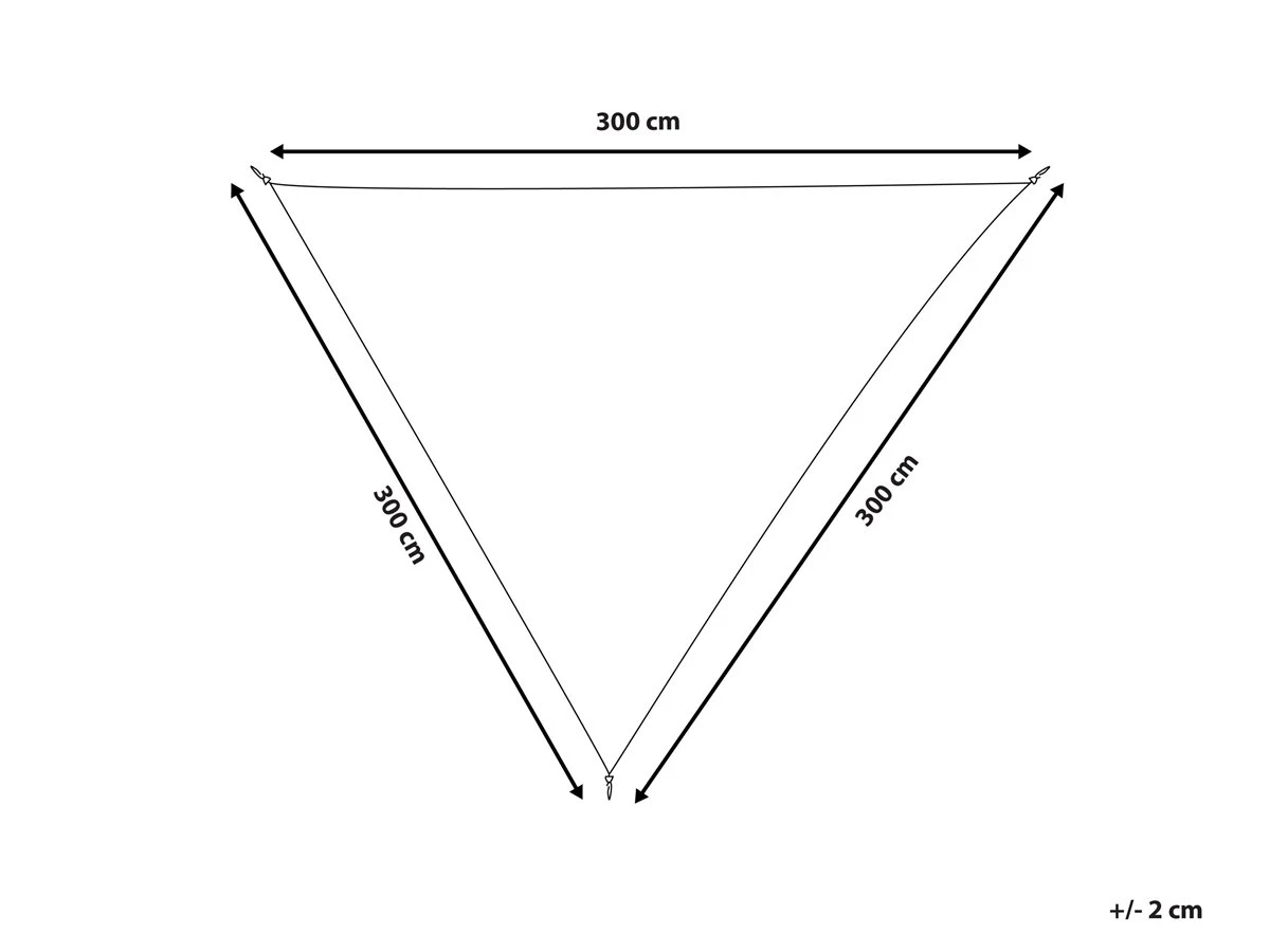 Toldo Vela Triangular De Poliéster Gris 300 X 300 Cm LUKKA - Imagen 3