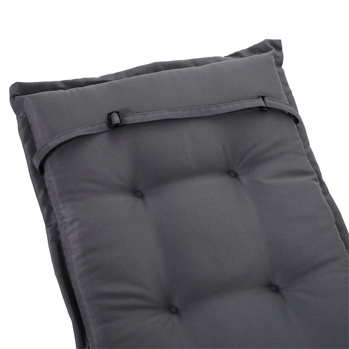 Outsunny Cojín De 2 Piezas Para Tumbona De Exterior Colchoneta Para Sillas De Jardín Acolchado Cómoda Con Cuerda De Fijación Lavable A Mano Poliéster Esponja 120x50x6 Cm Gris - Imagen 8