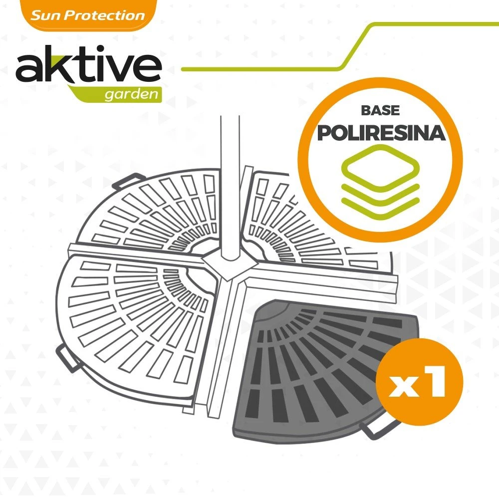 Base Para Sombrilla En Poliresina Aktive Garden Triangular - Imagen 3